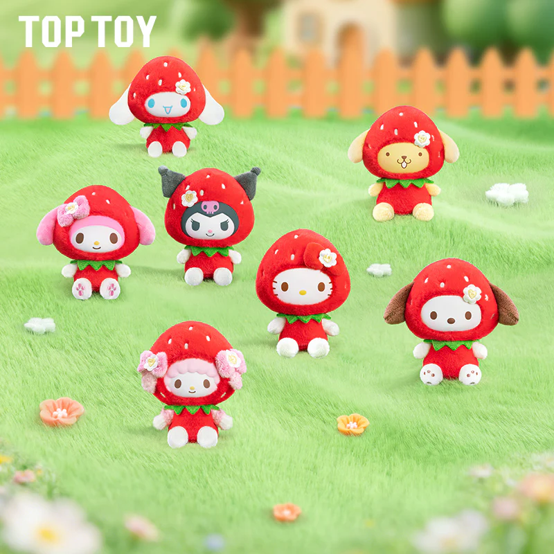 Sanrio Characters Sweet Stawberry Series Plush Keychain Blind Box - Image 3